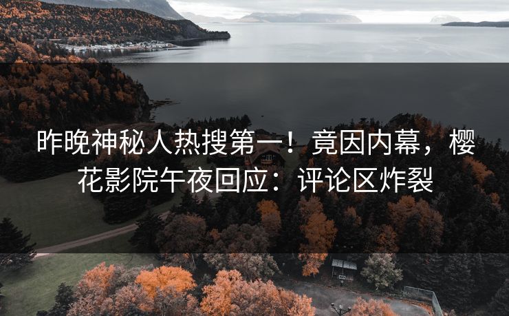 昨晚神秘人热搜第一！竟因内幕，樱花影院午夜回应：评论区炸裂