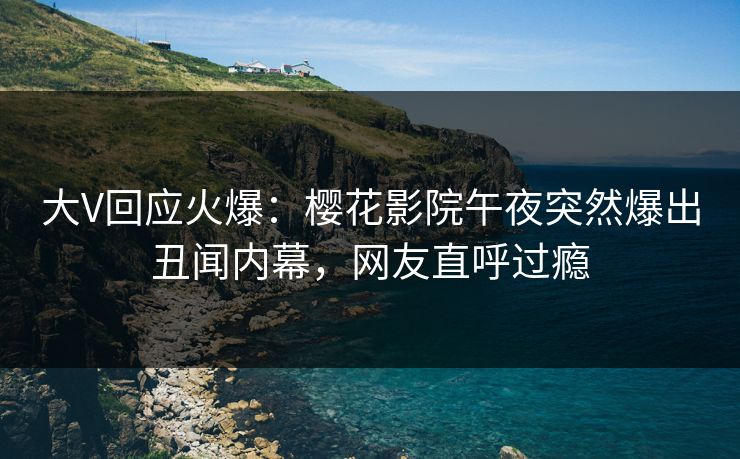 大V回应火爆：樱花影院午夜突然爆出丑闻内幕，网友直呼过瘾